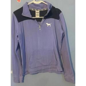 PINK (Small)  Lavendar and Charcoal grey quarter zip sweater​